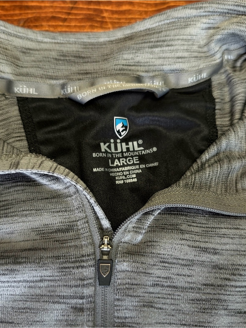 Kuhl Men's Gray Half-Zip Performance Base Layer